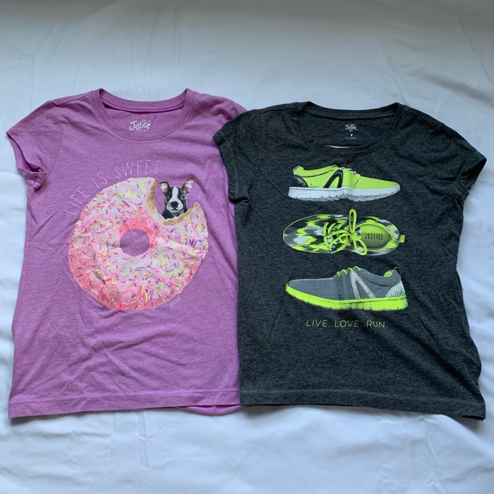 Girls justice t-shirt set